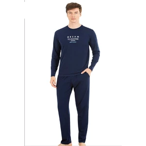 Pierre Cardin 6035 Erkek Lacivert Uzun Kollu Pijama Takımı