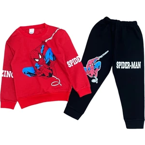 Dudo Giyim Alt Üst Takım Kışlık Pamuklu Spiderman Baskılı