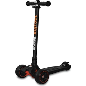 218C Işıklı Geniş 3 Teker Scooter-Siyah