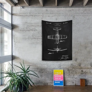 The Lucid Lab F4U Corsair Chalkboard Duvar Örtüsü - 100 cm x 135 cm