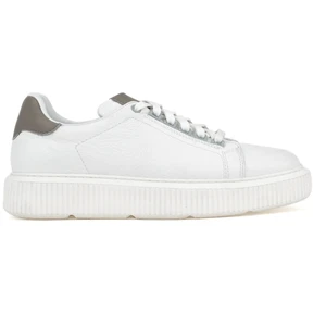 Ziya, Erkek Hakiki Deri Sneaker 1331026Z2049 Beyaz