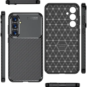Samsung Galaxy S23 Fe ile Uyumlu Kılıf Focus Karbon Tasarım Telefon Kılıfı Kapak