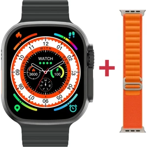 Watch 8 Ultra Siyah Akıllı Saat Apple iPhone ve Android Tüm Telefonlara Uyumlu