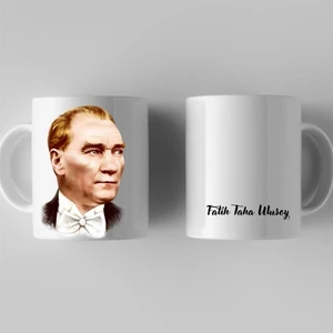 Hediye Vakti Kişiye Özel Mustafa Kemal Atatürk Resimli Kupa Bardak
