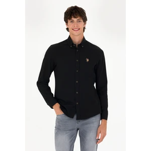 U.S. Polo Assn. Erkek Siyah Basic Gömlek 50271292-VR046