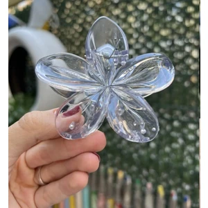 Şeffaf Renk Lotus Çiçek Mandal Toka
