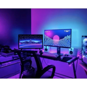 Handmade XL Bilgisayar Masası Çok Renkli Kumandalı Aydınlatma Sistemi Televizyon Arkası Aydınlatma