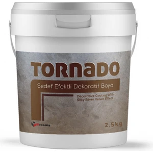 DECOMİN TORNADO İPEKSİ SEDEF EFEKTLİ DEKORATİF SİLVER KAPLAMA BOYASI (2,5 Kg)