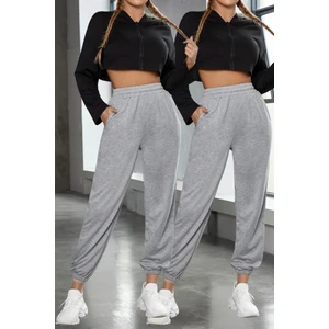 Yazlık Bol Eşofman Altı Set Ikili 2li Oversize Erkek Kadın Unisex Paçası Lastikli