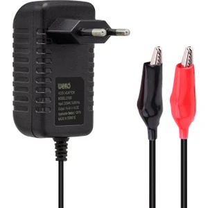 14.4 Volt - 1 Amper Krokodil Uçlu Kırmızı Yeşil Ledli Yerli Üretim Akü Şarj Cihazı (Out :12V-1A)