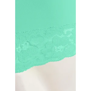 Turkuaz Seamless Dantelli Geniş Askılı Atlet