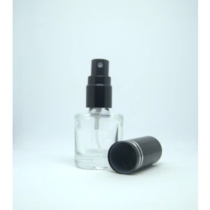 Boş Parfüm Şişesi Boş 8 ml (3 Adet) Silindir Siyah Metal Kapak ve Valf