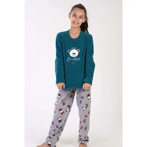 Kız Çocuk Polar Uzun Kol Pijama Takım