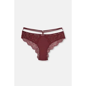 Bordo Dantelli Brazıllıan Külot