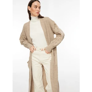 People By Fabrika Koyu Bej Kadın Hırka FW23-AD-H8