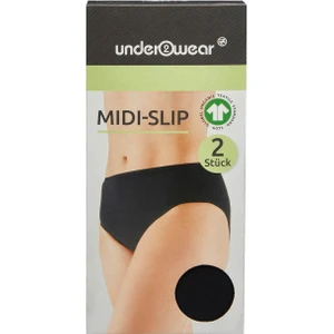 Kadın Midi Slip Külot 2'li Siyah L Beden