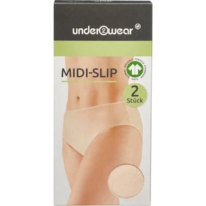 Kadın Midi Slip Külot 2'li Ten Rengi Xl Beden
