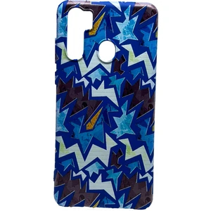 P13 Blue Max Kılıf Mavi Özel Seri Zikzak Desenli Kapak Tam Koruma