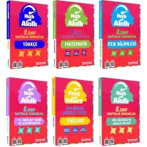 Tammat Yayıncılık Tammat 8. Sınıf Lgs Hızlı ve Akıllı 32 Haftalık Tüm Dersler Branş Deneme Seti