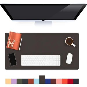 Lindos - Deri Mat, Masa Pedi, Büyük Mouse Pad, Ofis Için Mat, Su Geçirmez Mat, Ofis ve Ev Için Deri Pedi, Gaming Masa Matı, Masaüstü Için Masa