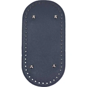 Oval Suni Deri Çanta Tabanı 25X12 - Lacivert