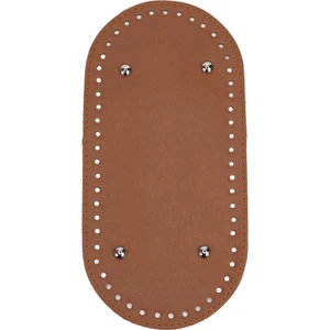 Oval Suni Deri Çanta Tabanı 25X12 - Taba