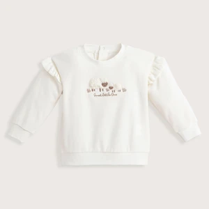 Wool Lamb Fırfırlı Sweat Vanilya