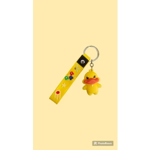 Ahi Shop Ördek Figürlü 3D Silikon Anahtarlık ve Çanta Süsü Sevimli Ördek