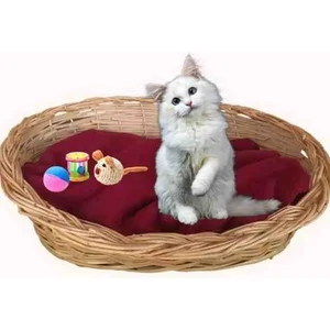 Çanakkale Biga El Yapımı Hasır Sepet Kedi / Köpek Yatağı 45 cm