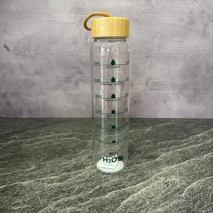 H2O Fit Bambu Kapaklı Cam Matara 1000 ml