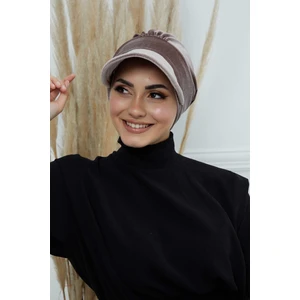 Aisha's Design Siperlikli Kadife Şapka Bone,B-73K