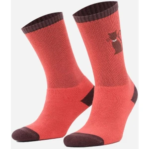 Kadın Pamuklu Kışlık Tekli Kedi Desenli Havlu Soket Çorap - A-44083-K