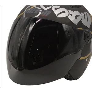 601 Yarım Kask Camı Siyah