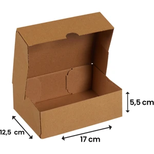 17x12,5x5,5-100 Adet Kesimli Kutu - İnternet ve Kargo Kutusu