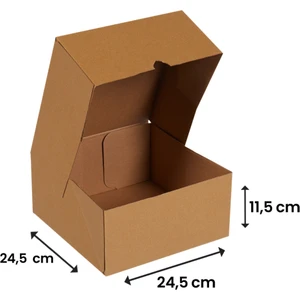 24,5x24,5x11,5-25 Adet Kesimli Kutu - Internet ve Kargo Kutusu