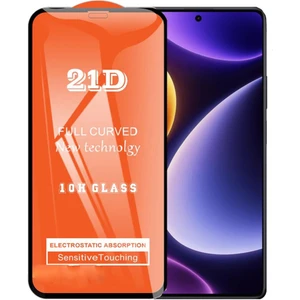 Xiaomi Poco F5 Ekran Koruyucu 21D Tam Kaplayan Kırılmaz Cam Kavisli