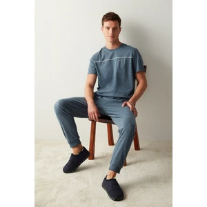Basic Jogger İndigo Pijama Takımı