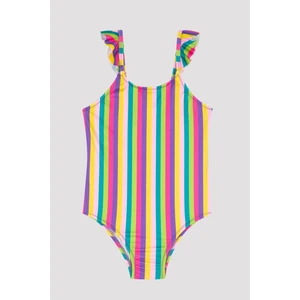 Kız Çocuk Çizgili Mayo