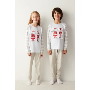 Unisex Çocuk Playful Beyaz Pijama Takımı