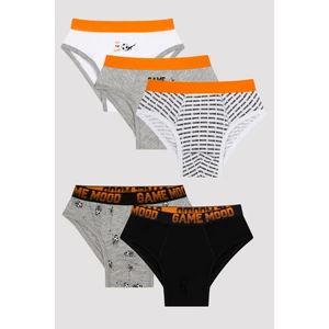 Erkek Çocuk Slogan Baskılı 2Li Slip Külot