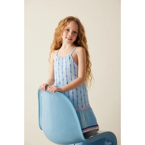 Kız Çocuk Çiçek Desenli Gecelik