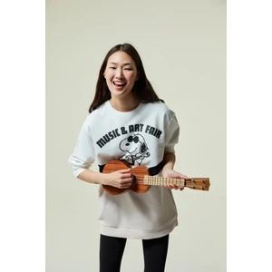 Çok Renkli Snoopy Music&Art Sweatshirt Pijama Üstü