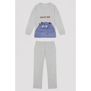 Erkek Çocuk Monster Rally St Uzun Kollu Pijama Takımı