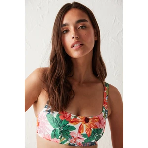 Çok Renkli Çiçek Desenli Marcel Bikini Üstü