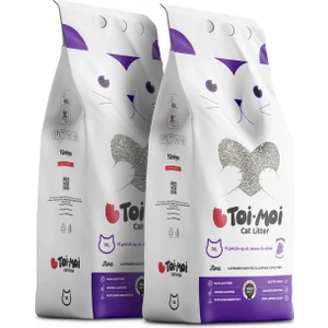 Toi Moi 2’li Avantajlı Paket - Lavanta Kokulu Sodyum Bentonit Kedi Kumu 2x10 L
