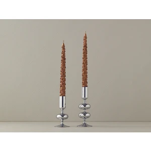 English Home Yılbaşı Christmas Tree 2'li Mum 26,4x5,7x3,5 cm Bronz