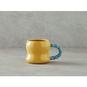English Home Rope New Bone China Kupa 400 ml Sarı-Yeşil