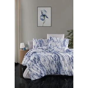 Marble Çift Kişilik Nevresim Takımı 4 Parça 200*220 Mavi
