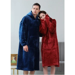 2 Li Wellsoft Kapşonlu Giyilebilir Tv Battaniyesi Unisex Over Size