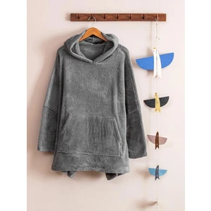 Çocuk Giyilebilir Battaniye Wellsoft Unisex Oversize - Antrasit